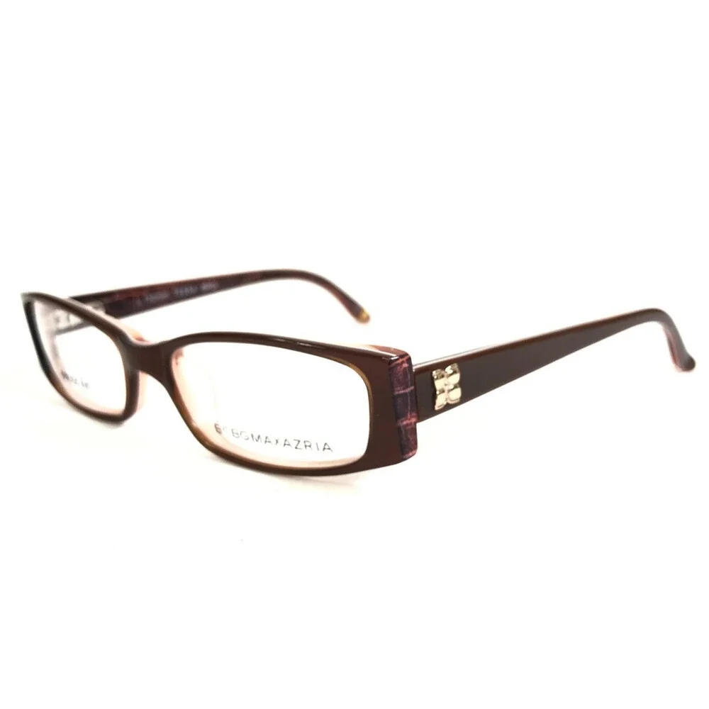 BCBGMAXAZRIA Eyeglasses Frames TESSA BRO Brown Pink Rectangle Full Rim 49-15-130
